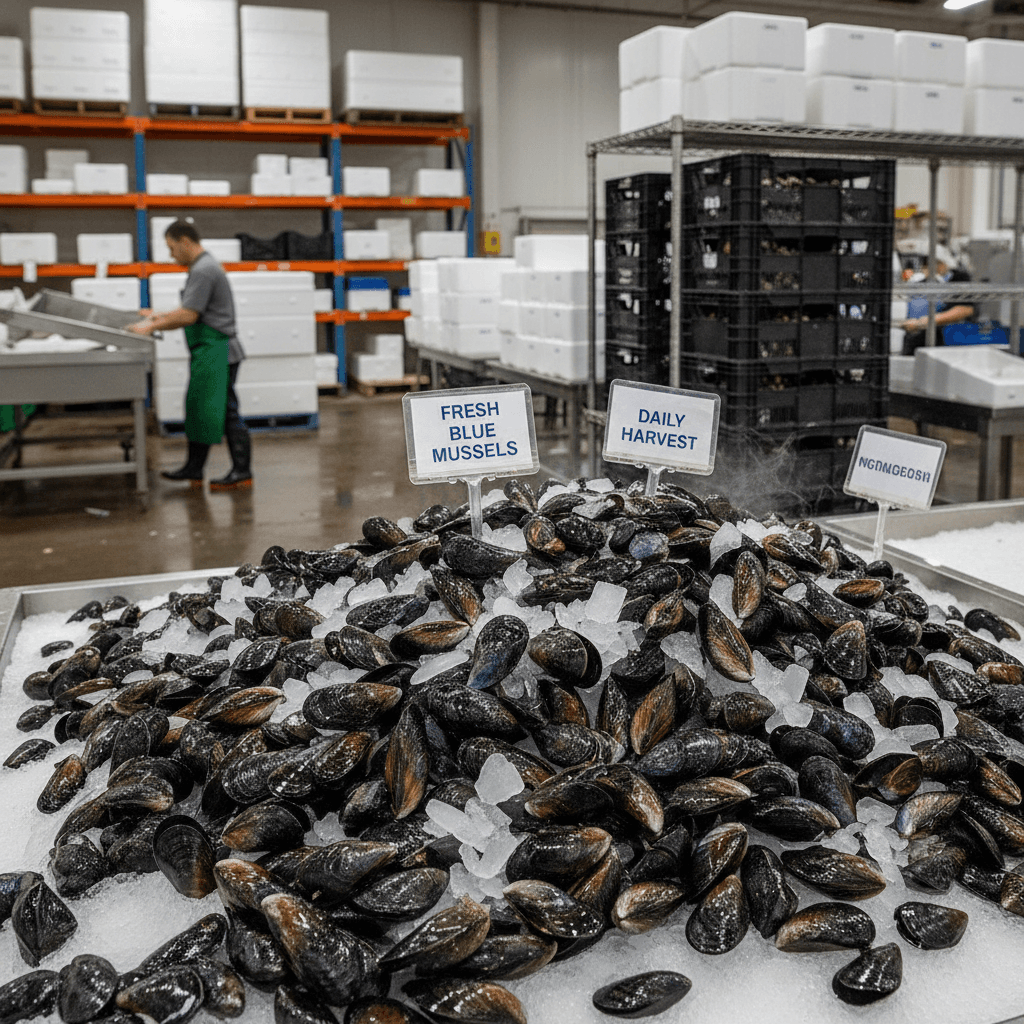 Fresh mussels in bulk