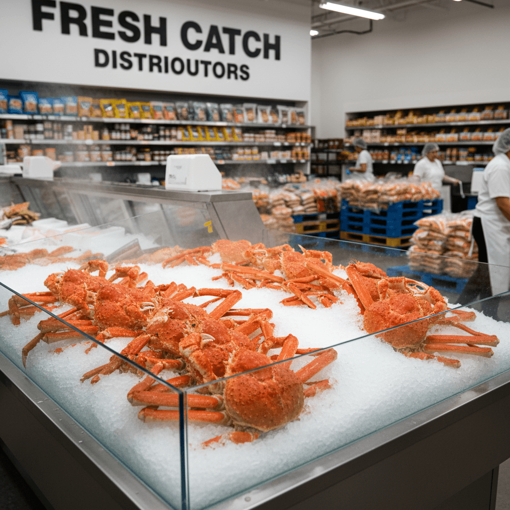 Snow crab cluster ready for shipment