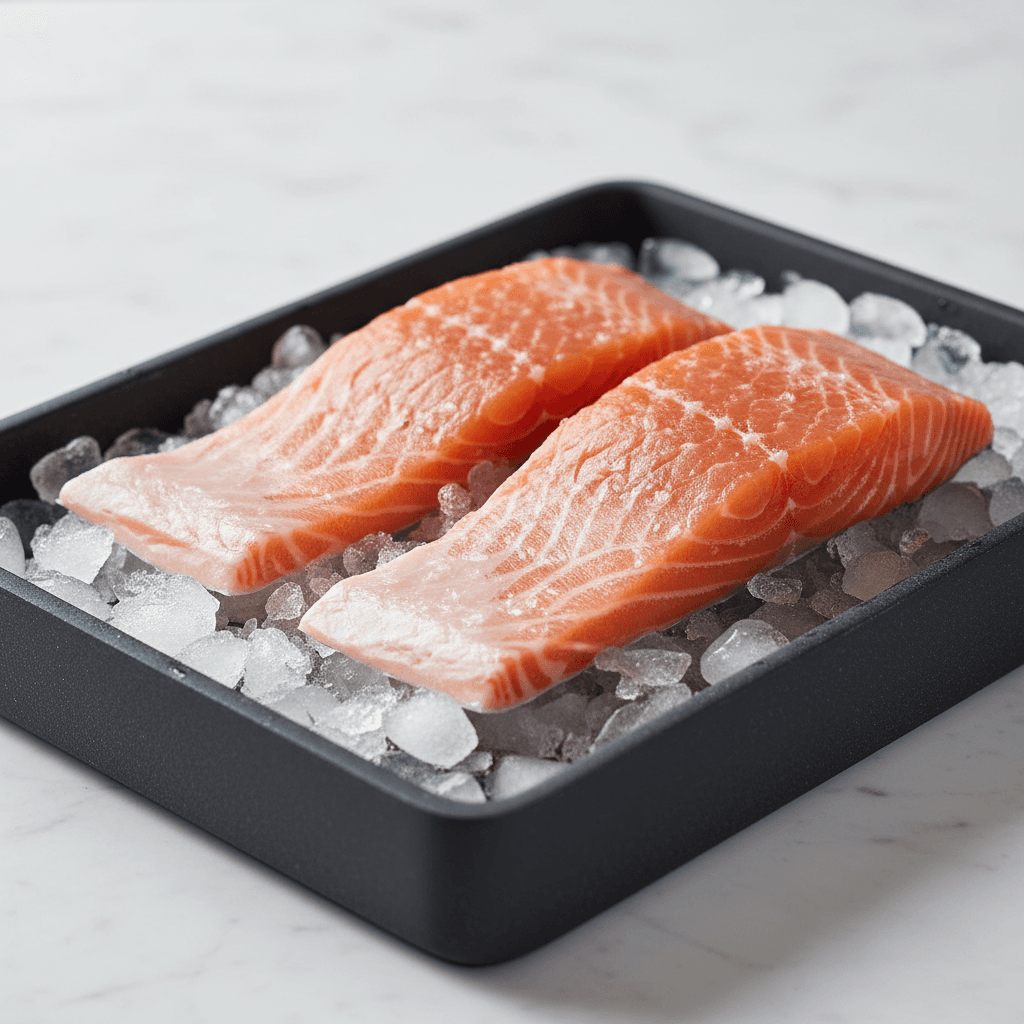 Fresh Norwegian salmon fillets